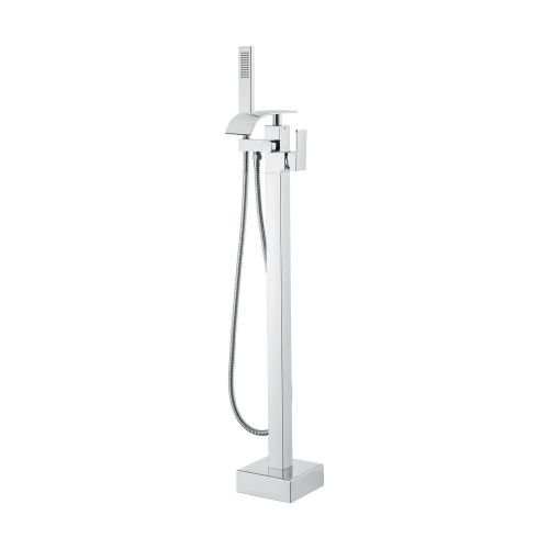 VEVOR Freestanding Bathtub Faucet, Floor Mount, Freestanding Tub Filler, Shower Mixer Taps, Two Water Modes, 360Â° Swivel Spout